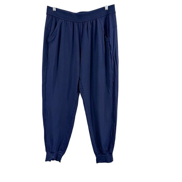 Lululemon soft cozy Loungewear Joggers Pants in Navy Blue Pockets Size 12 - Picture 1 of 10